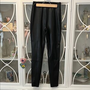 Topshop Sleek Black Faux Leather Leggings